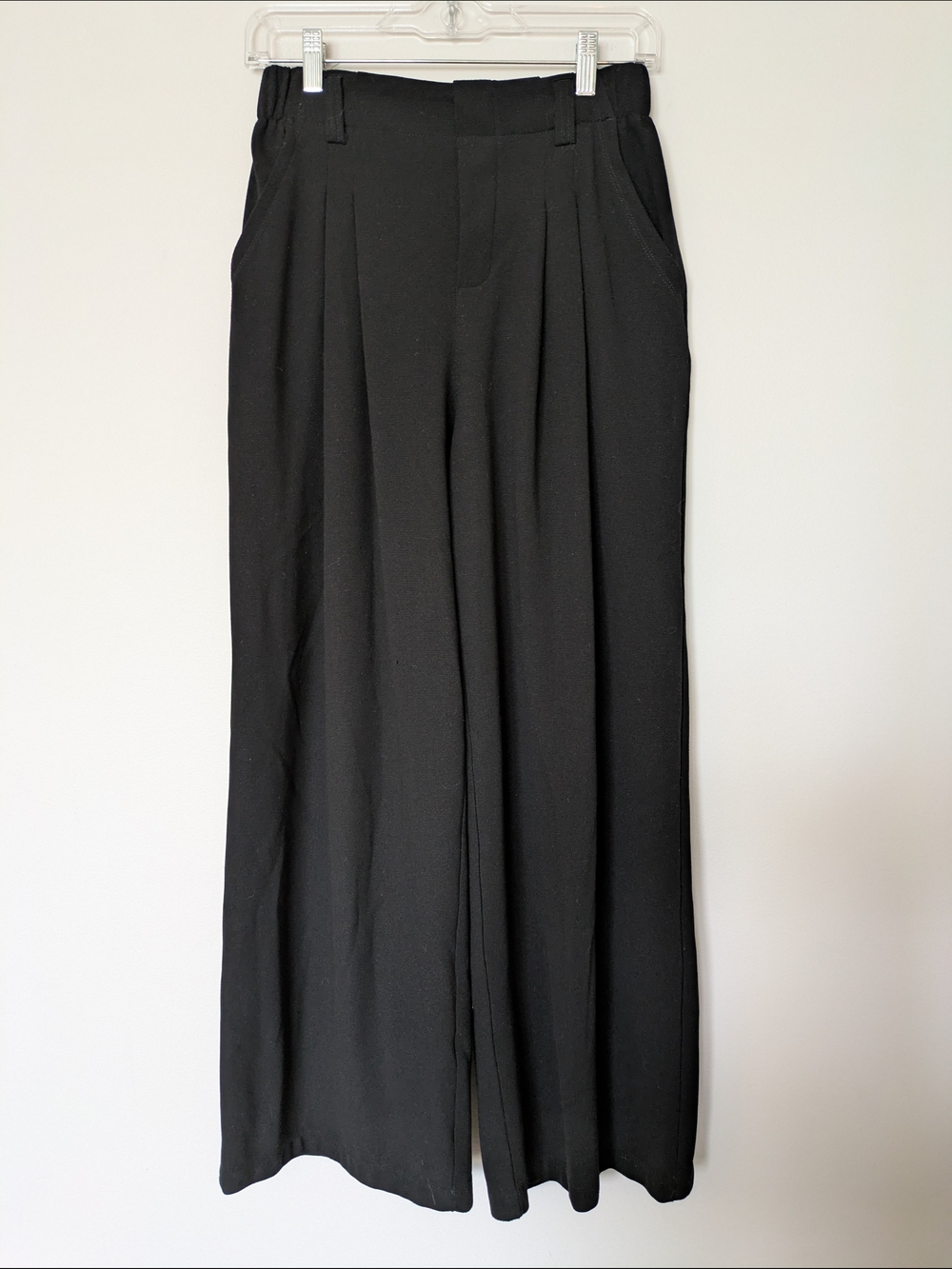 HALARA Black Textured Wide Leg Pants - S